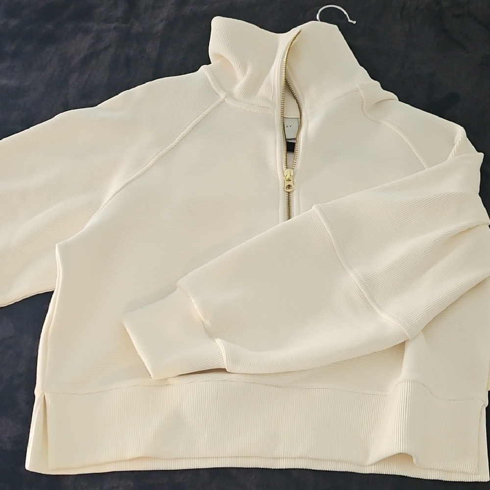 Cream Half-Zip Pullover